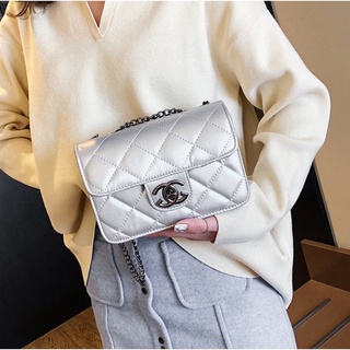 Korean Fashion Design Double C Chain Shoulder Sling Bag 2751 (6)