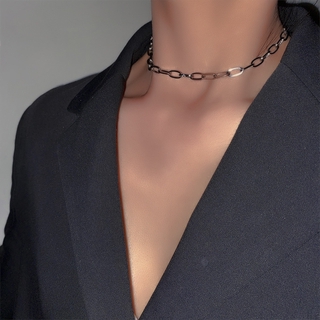 Metal Short Chain Necklace Cool Style Thick Chain Clavicle Chain (1)