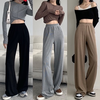Korean style loose all-match three-color casual pants high-waisted thin wide-leg pants