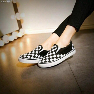 New product┅(WAZE.PH)VANS Classic canvas grid slip on shoes lazy shoes loafer Casual shoes For Unise