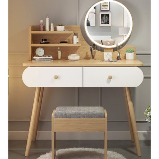 Scandinavian Vanity Dresser with Mirror