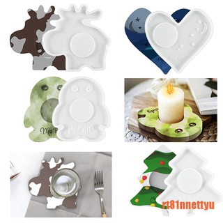【NNET】DIY Crystal Silicone Mold Heart-shaped Star Moon Candle Table Cup Pad
