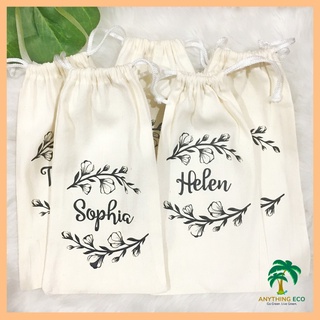 personalized pouch▣❃✘►◇✲Personalized Drawstring Canvas Pouch (Paddle Brush, Tumbler Bottle P