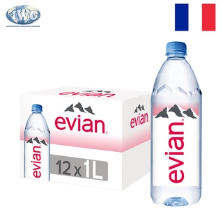 IWG EVIAN Natural Mineral Water 12 x 1 Liter Case