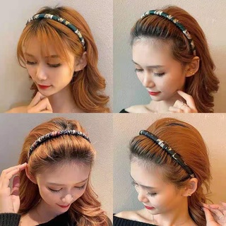 ✟Hair band women s face wash and apply mask with all-match outing pressure hair headband with teeth (5)