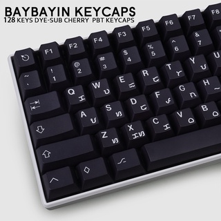 128 Keys PBT Baybayin Keycap Cherry Profile DYE-SUB Keycaps For Cherry MX Switch Mechanical Keyboard