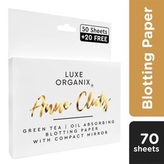 ♩Luxe Organix Green Tea Blotting Paper with Compact Mirror by Anne Clutz 70 sheets※