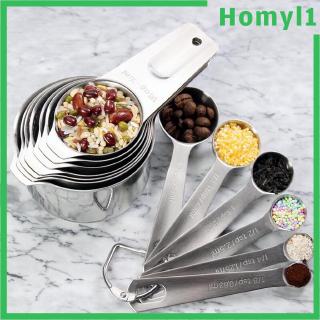 14Pcs Stainless Steel Measuring Cups and Spoons Set Stacking and Scale plate (1)