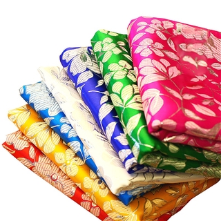 1PCS Embroidery Satin Silk Brocade Begonia Flower Print Fabrics Quilting Cloth Cheongsam Cushion DIY Sewing Patchworks