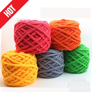 COD 100g/pc T1 Colorful Hand-Knitted DIY Yarn For Dye Scarf Hand knitting Soft Milk Cotton Yarn Thick Wool Yarn Giant Wool Blanket