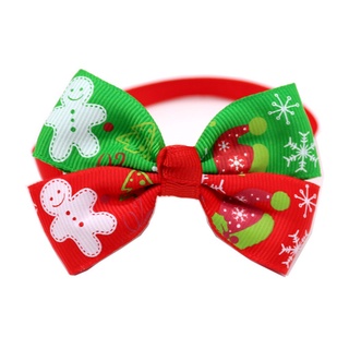 [Pet Shop]Christmas Bowknot Collar Dog Cat Necktie(20-40cm) (1)