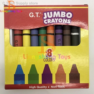 ▪❀♘（COD）warmth★ Jumbo Crayons 8 Colors Stationery Art