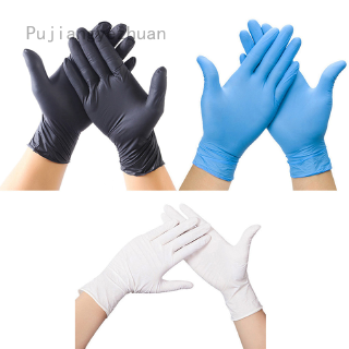 Comfortable rubber disposable mechanical nitrile gloves black