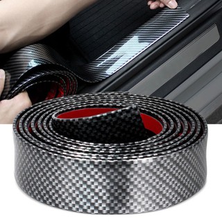 Bnb*5CM*1M Car Sticker Carbon Fiber Rubber DIY Door Sill Protector Edge Guard Strip (1)
