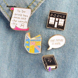 HEL_Cute Dialogue Box Book Enamel Button Brooch Pin Badge Women Accessory Jewelry