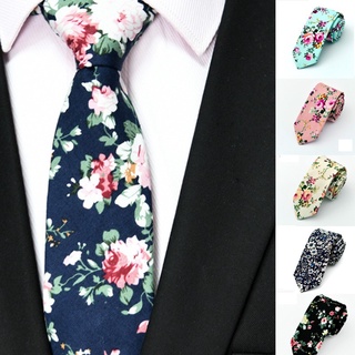 men necktie Cotton Floral Ties For Men Suit Neck Tie