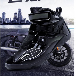 Men Soft Motorcycle Boots Biker Waterproof Speed Motocross Boots Non-slip Motorcycle Shoes