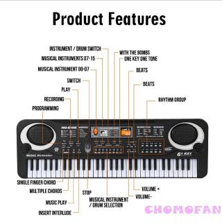 ✔Stcok☂❋ 61 Keys Digital Electronic Keyboard & Microphone Electric Music LED Piano Organ