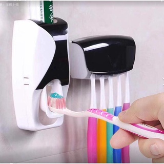 E. Automatic Toothpaste Dispenser With Wall Mounted Toothbrush Holder & Toothbrush Holder Set Bath (4)