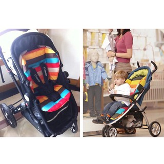 Baby Infant Stroller Cushion Colors Striped Liner Car Seat Pad Pram Padding