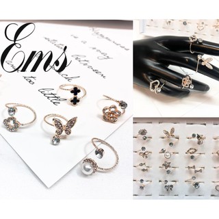 EMS new style 5pcs/set Wave thread rhinestone Knuckle Midi Rings Jewelry Finger Rings