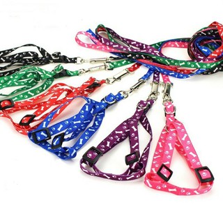 [qtpetsph] Cat Puppy Printed Adjustable Leash Harness