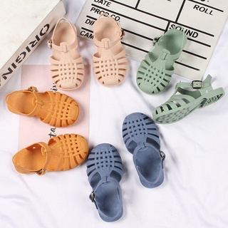 BBWOLD 1-7 Year Old Baby Sandals Kids Girl Summer Roman Style Hollow Jelly Sandals Shoes