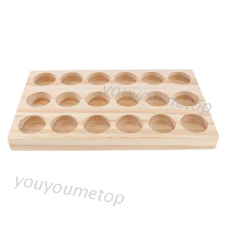 youyo* Hot selling Wooden Essential Oil Tray Handmade Natural Pine Wood Display Rack Demonstration Station