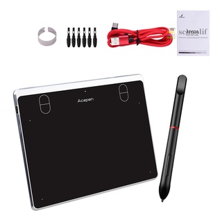 ♕S＊W＊Acepen AP604 Digital Graphic Drawing Tablet 6*4 Inch Active Area Ultra-Thin Drawing Board Kit with 4 Shortcut Keys Battery-free Passive Stylus 8192 Levels Pressure Compatible with Windows 10/8/7 & Mac OS & Android for Draw