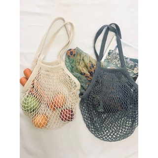 French Net Bag, fruit shopping bag woven shopping bag) (3)