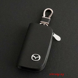 MAZDA Car Key Holder Leather Smart Remote Cover Fob Case KeyChain Pouch Keyring