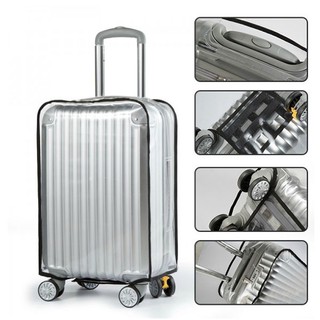 ♗OE Honana PVC Clear Luggage Cover Waterproof Scratch Heat