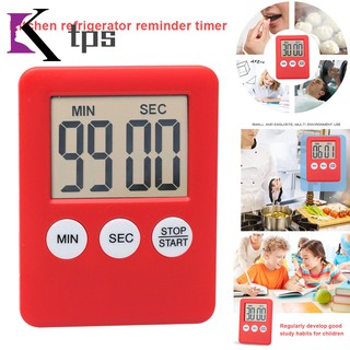 LCD Digital Screen Kitchen Timer Square Cooking Countdown Alarm Magnet Clock