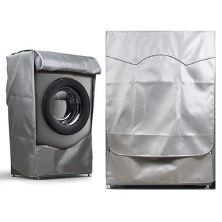 Huanglantrading Useful Washing Machine Cover Dryer Polyester Silver Dustproof Cover Waterproof Sunscreen Washing Machine Covers