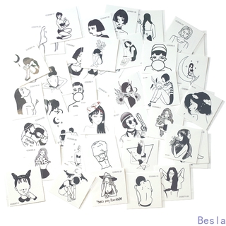 Temporary Tattoo Sticker Waterproof & Cute Cool Girl Sticker Fake Tattoos-Besla (4)