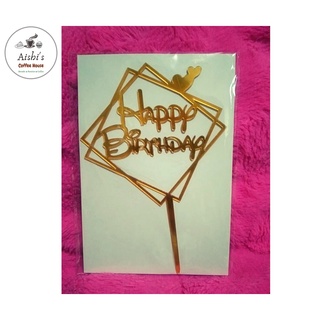 Acrylic Cake Topper / Birthday Cake Topper / Happy Birthday Decoration