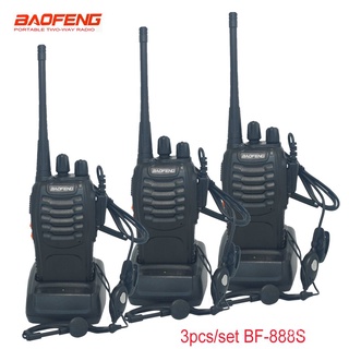 3 pcs/set Baofeng BF-888S Walkie Talkie 5W 16CH Portable radio station