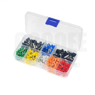 400PCS/box AWG 22-10 Insulated Cord Pin End Terminal Ferrules Kit Set Wire Copper Crimp Connector (1)