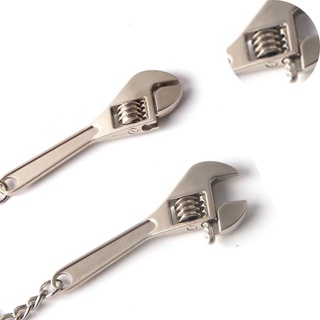 JENNIFERDZ High Quality Simulation Spanner For Men Car Key Ring Wrench Keychain Bag KeyRing Mini Tools Key Holder Jewelry Gift Metal Novelty Spanner Key Chain/Multicolor (4)