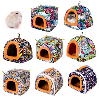 ▫❄❅Small Animal Guinea Pigs Hamster Hedgehog Bed House Warm Cage Bed Habitat Cave