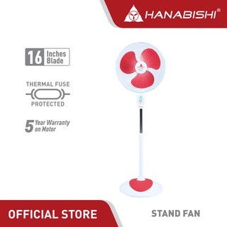 Hanabishi Stand Fan The Wind 16SF |16 inch blade Low Noise Powerful Durable Electric Fan