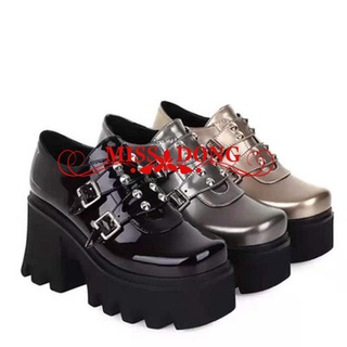 2021 plus size boots student thick-soled solid color casual leather boots