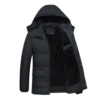 Men Winter Jackets Coats Male Thicker Fleece Coats for Mid-aged Plus Size XL-5XL