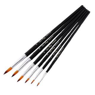 Professional Watercolor Gouache Paint Brushes Round Pointed Tip Hair Set Art Supplies Oil Painting