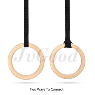 Russian birch Wooden 28mm Gymnastic Rings Gymnastics Fitness Exercise Rings Adjustable Crossfit (5)