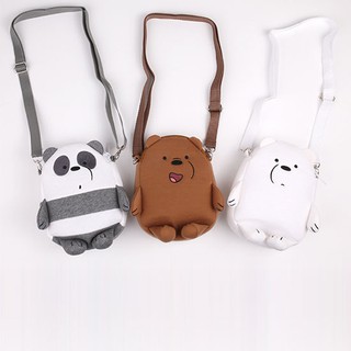 cartoon bear embroidery sling bag kids small crossbody bag phone bag coin purse