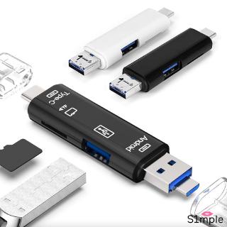 Usb 2.0 Card Reader Adapter Type C USB Micro USB Memory TF OTG Card Reader 【CJY】