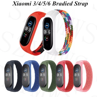 Xiaomi Mi Band 5 6 Wrist Strap Nylon Braided Solo Strap For Mi Band 3 4 Strap Replacement Wriststrap Smart Watch