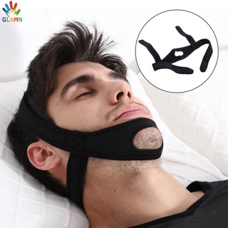 【GLAMN】 Neoprene Anti Snore Stop Snoring Chin Strap Belt Anti Apnea Jaw Solution Sleep Support Apnea Belt Adjustable
