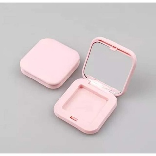 Pink Square Compact case with mirro(matte pink)